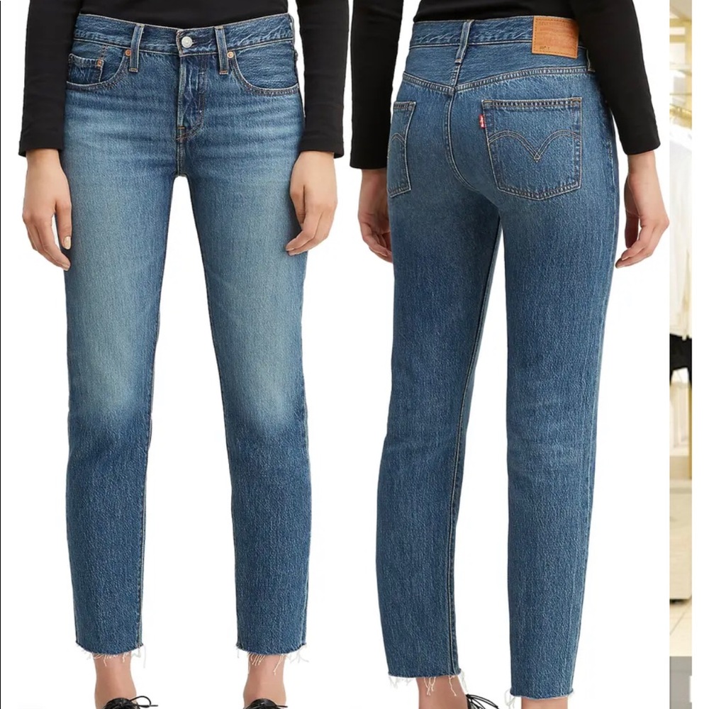 Levi’s 501 Tapered Raw Hem Jeans